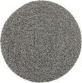 SHACOS Round Braided Placemats Set of 6 Thick Woven Placemats Washable 15 inch by SHACOS