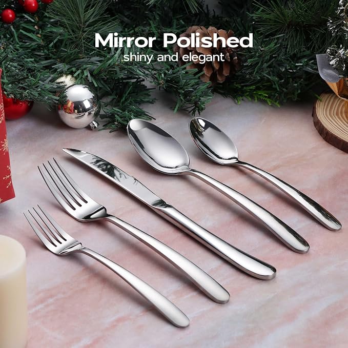 Onader 65 Piece Heavy Duty Silverware Set - Image 8