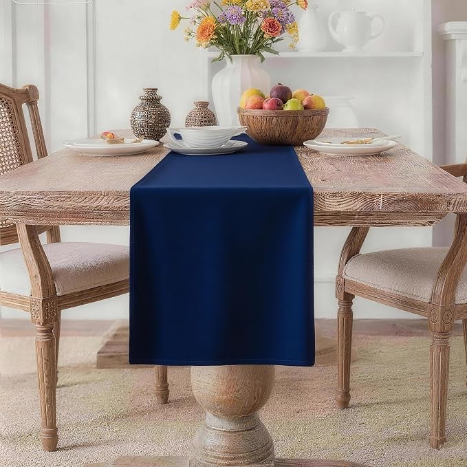 MEANMOY Navy Blue Table Runner 72 Inches Long Waterproof Table Runners | by MEANMOY