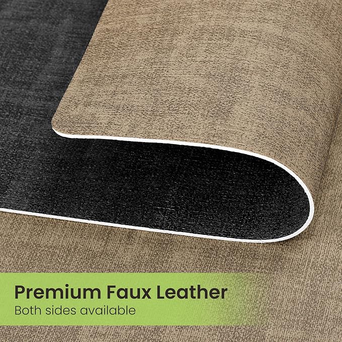 Fyvva Placemats Set of 4 Wipeable Reversible Faux Leather - Image 4