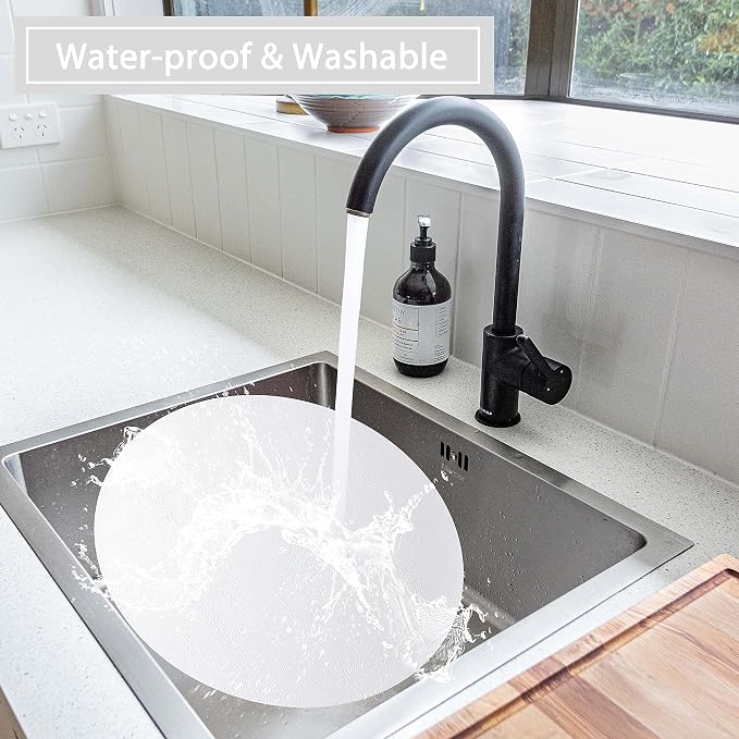 Set of 8 PU Leather Placemats, Waterproof Coffee Coasters, Kitchen Table Mats - Image 4