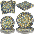Kochorie 100 Pieces Bohemian Style Paper Plates and Napkins Set Vintage by Kochorie