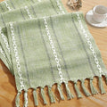 Rustic Boho Table Runner, Farmhouse Table Runners 108 Inches Long by Cenebonxy