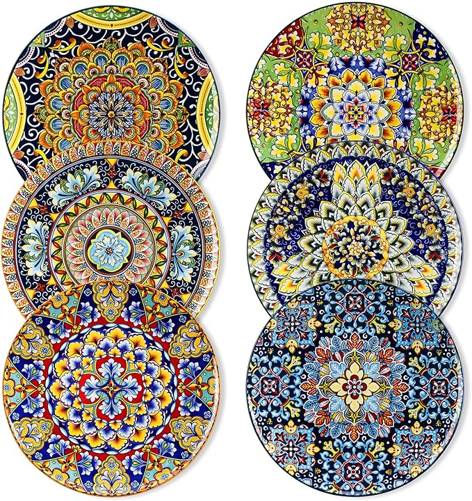 vancasso Ceramic Dinner Plates Set of 6, 10.5 Inch, Microwave Safe | Salad by vancasso