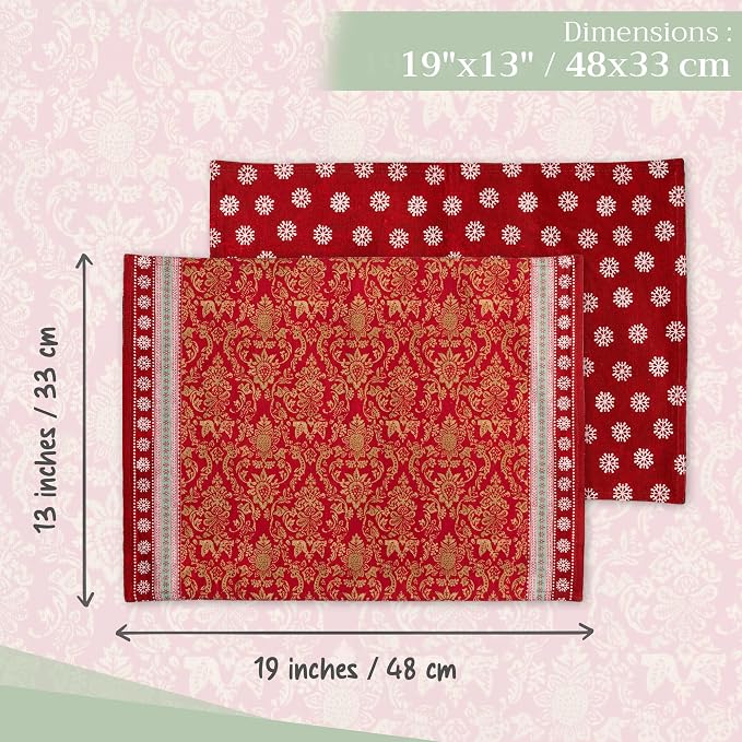 Maison d' Hermine Placemats Set of 4 Reusable 100% Cotton | Cloth Place Mats - Image 4
