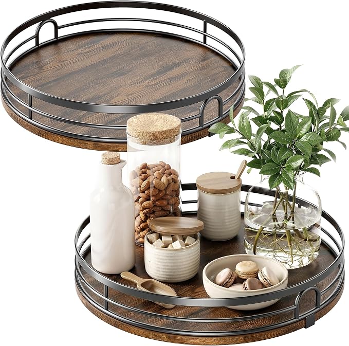 LAMU 2 Pack 10'' 12'' Lazy Susan Turntable Organizer by YourHome-OrganizationHelper