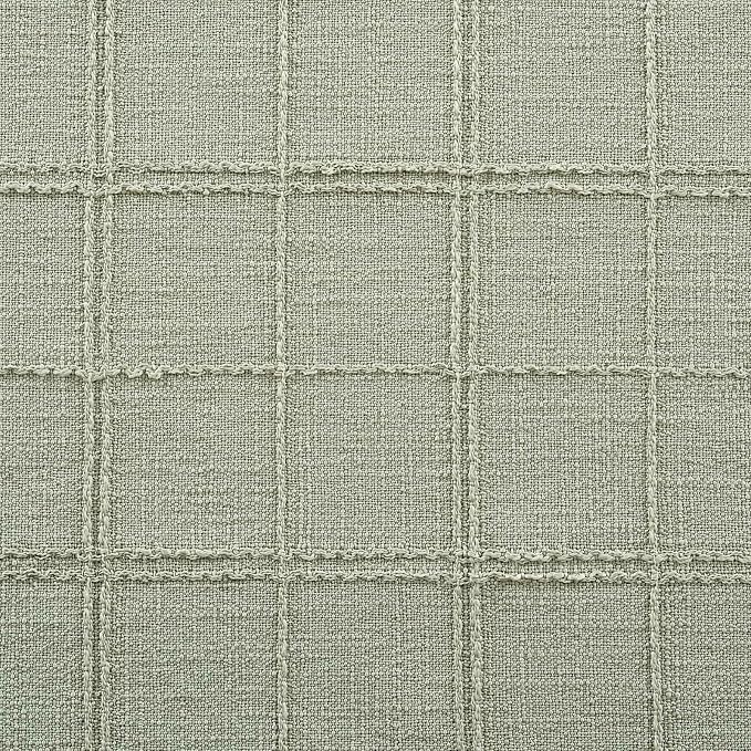 Linen Checked Farmhouse Table Runner, 13x108 Inches Seeding Green | Raised Grid - Image 6