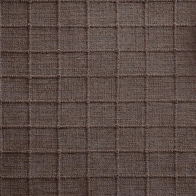 Artisanal Grid Linen Table Runner, 13x72 Inches Chocolate | Heavy Textured - Image 7