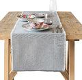 Over&Back 18x90 Woven Frayed Chambray Cotton Table Runner by overback