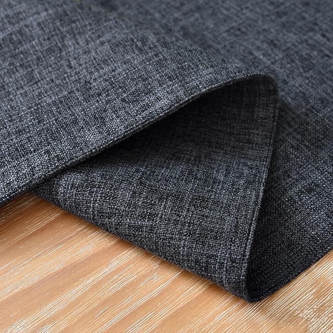 NEWISHER Reversible Double Layer Table Runner Faux Linen Fabric 13x60inch | - Image 4