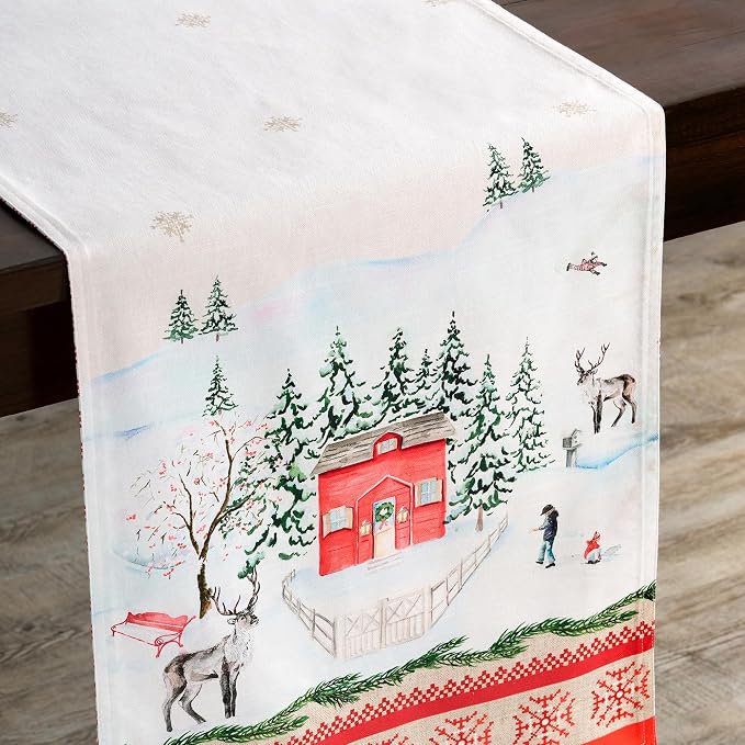Maison d' Hermine Table Runner 100% Cotton 14.50" x 72" | Table Runners 72 - Image 9