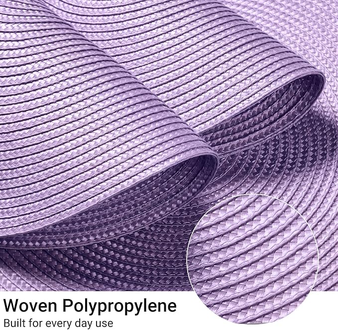 FunWheat Round Braided Placemats Set of 4 Table Mats - Image 5