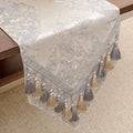 Loom and Mill Luxury Elegant Damask Table Runner 90 inches Long, 13x90 inch by LoomandMill