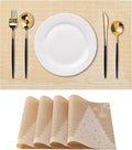 Placemats Set of 4 Washable Indoor | Outdoor Vinyl Place Mats by CADONO