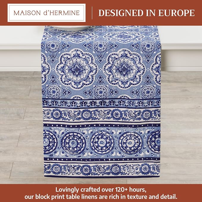 Maison d' Hermine Table Runner 100% Cotton 14.50" x 72" | Table Runners 72 - Image 2