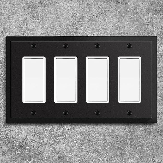 Modern Edge Decorative Wall Plate Switch Plate Outlet Cover, Durable Solid Zinc - Image 4