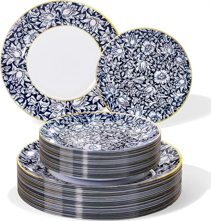 Blue Plastic Plates, anniversaries, or party. by Hioasis