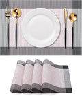 Placemats Set of 4 Washable Indoor | Outdoor Vinyl Place Mats by CADONO