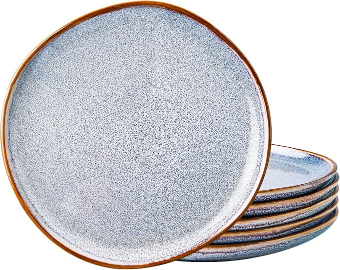 AmorArc Ceramic Plates Set of 6, 8.5 Inch Stoneware Small Dinner Plates Set | by AmorArc