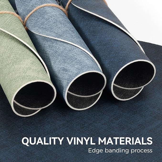 NCUE 13" Faux Leather Round Placemats Set of 6, Reversible Dual-Color | - Image 5