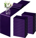 Horbaunal 12 Pack Purple Satin Table Runner 12 x 108 Inch | Smooth Table Runners by Horbaunal