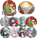 Ekuxom 8 PCS Christmas Diamond Art Coasters by Ekuxom