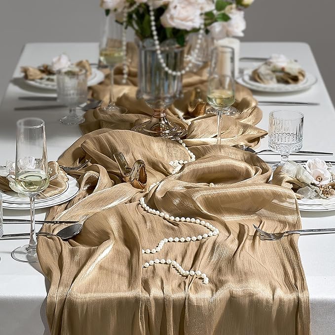 Leetaltree Dazzle Table Runner -Luxury Scarf Table Runner 120 Inch 10FT by Leetaltree-ArtatEveryTable