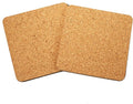 2PCS Cork Coasters for Drinks Absorbent Coaster 3.9 inch Square Simple Style by LOOKSEVEN