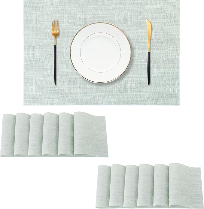 Leetaltree Mint Cream Placemats Set of 12 by Leetaltree-ArtatEveryTable