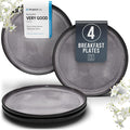PURE LIVING INTERIOR DESIGN Breakfast Plates, Dessert Plates 4-piece Set by PURELIVING