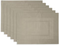 DII PVC Tabletop Collection Woven Indoor/Outdoor, Placemat Set, 6 Piece by DII
