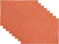 SHACOS Placemats Set of 8 Woven Vinyl Place Mats by SHACOS
