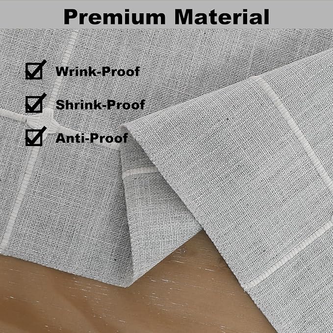 Gernaice Boho Table Runner, Modern Plaid Cotton Linen Farmhouse Table Runners - Image 4