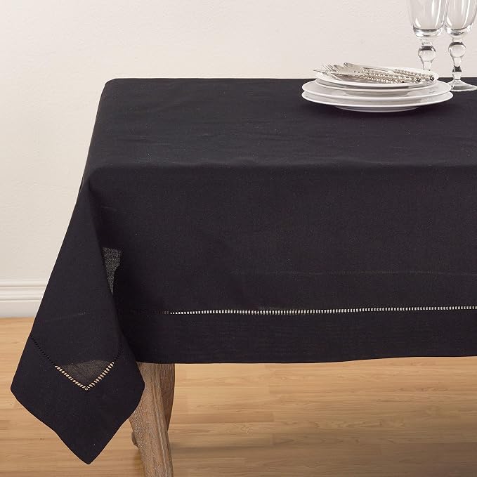 SARO LIFESTYLE Hemstitched Border Tablecloth by SaroLifestyle