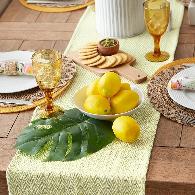 DII Woven Basic Tabletop Collection Chevron Table Runner - Image 4