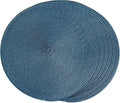 FunWheat Round Braided Placemats Set of 6 Table Mats by FunWheat