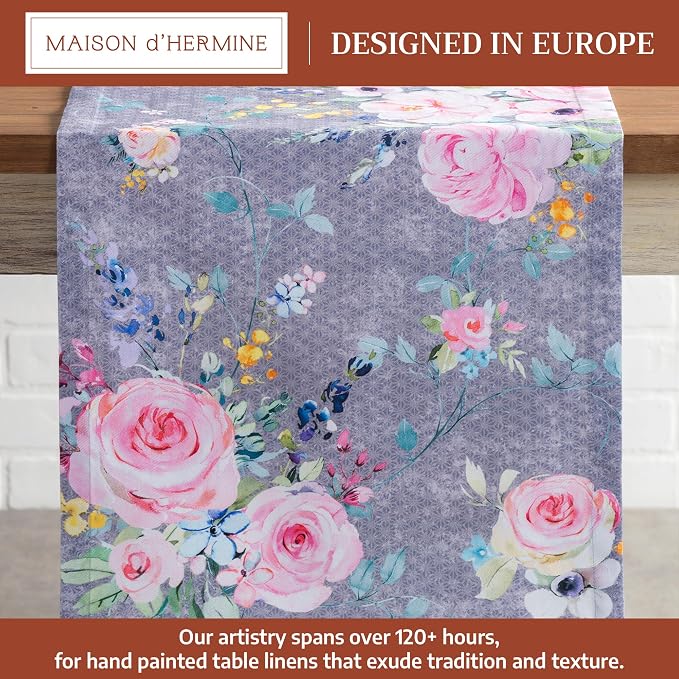 Maison d' Hermine Table Runner 100% Cotton 14.50" x 108" | Table Runners 108 - Image 2