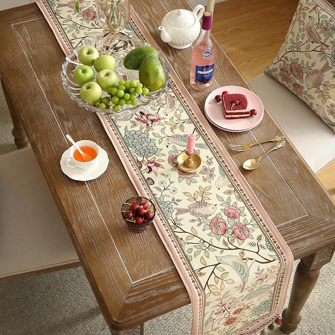 Patdrea Designer Vintage French Velvet Table Runner, Dining Room Living Room - Image 9