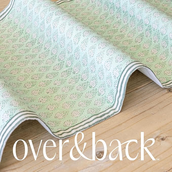 Over&Back 18x90 Hand-Blocked Printed Cotton Table Runner - Image 6