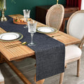 NEWISHER Reversible Double Layer Table Runner Faux Linen Fabric 13x48inch | by Newisher