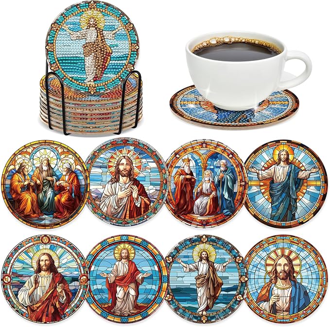 Jesus Diamond Art Coasters by INCOK