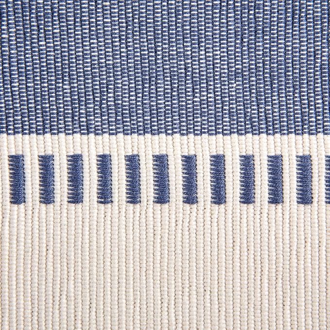 DII Dobby Stripe Woven Table Runner, 13x108 French Blue - Image 3