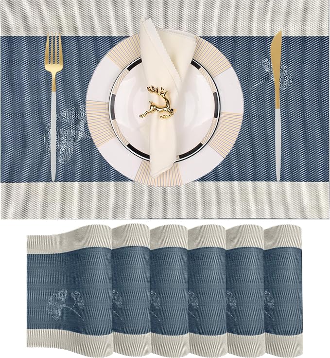 PIGCHCY Rustic Placemats Set of 6 by PIGCHCY