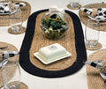 Verona Oval Woven Jute & Cotton Braided Table Runner, Size -13 x 36 Inches by ChardinHome