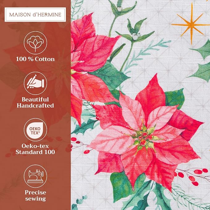 Maison d' Hermine Placemats Set of 4 Reusable 100% Cotton | Cloth Place Mats - Image 2
