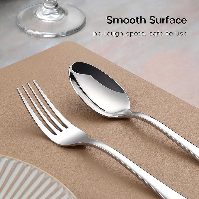 Onader 40 Piece Heavy Duty Silverware Set, Stainless Steel Flatware Cutlery Set - Image 3