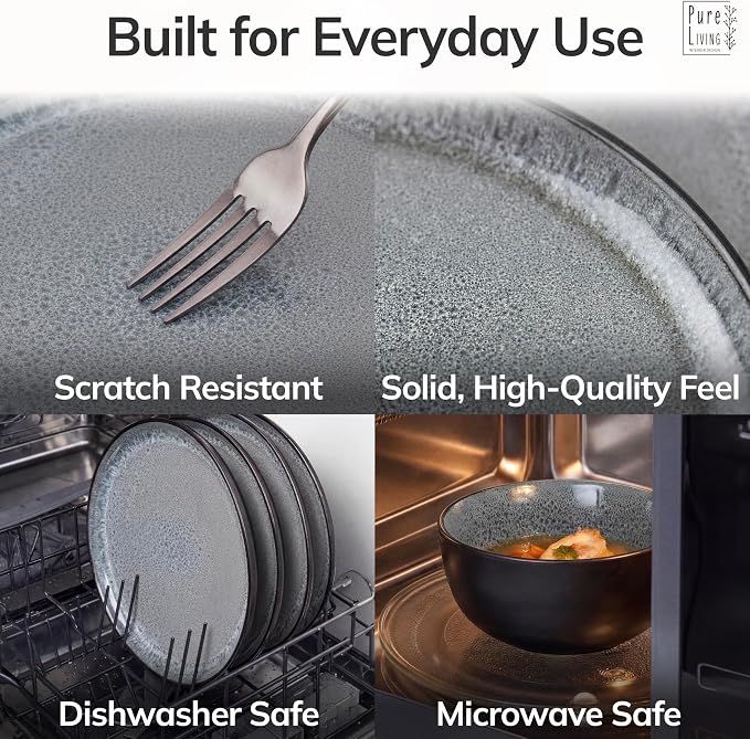 16 Piece Stoneware Dinnerware Set - Image 4