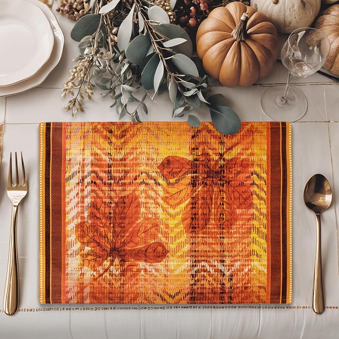 Maison d' Hermine Placemats Set of 4 Reusable 100% Cotton | Cloth Place Mats - Image 5