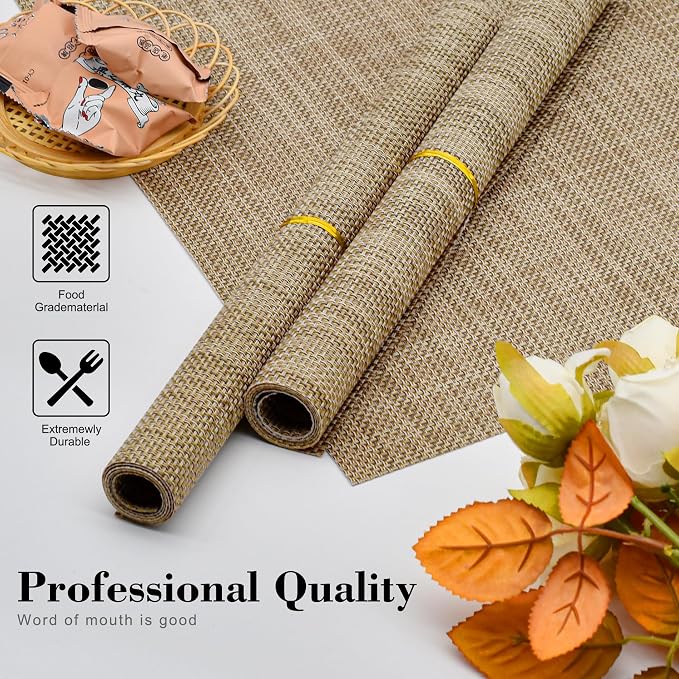 Placemats Set of 6 Washable Indoor | Outdoor Vinyl Place Mats - Image 5