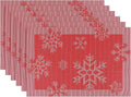 Aofmee Christmas Placemats Set of 6, Washable Christmas Place Mats by Aofmee